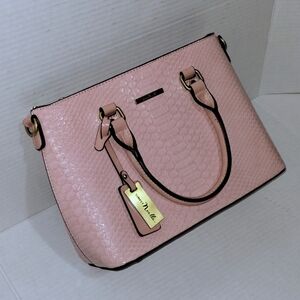 Simply Noelle Pink Textured Faux Leather Bag